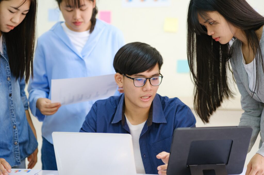 Young startup business people teamwork.